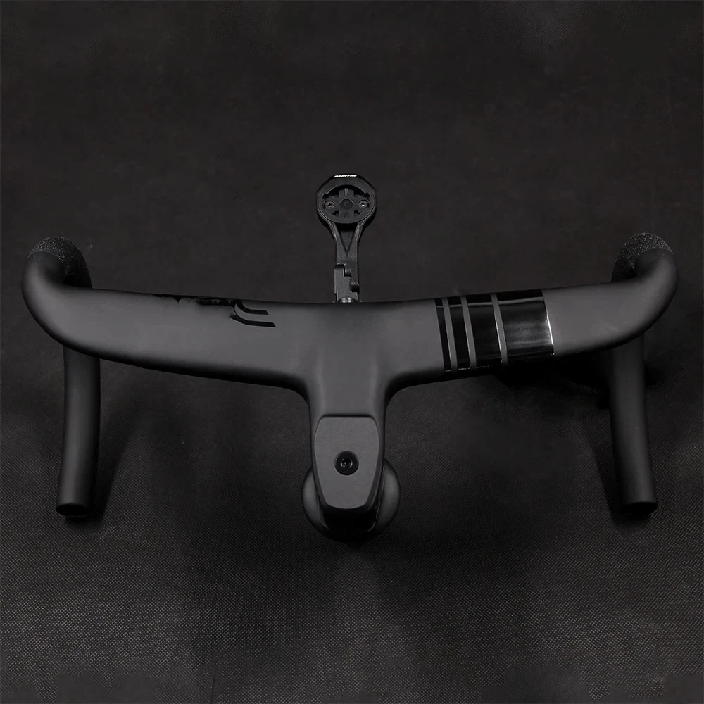 Full Carbon Fiber Bicycle Cockpit, Road Bike Internal Cable Integrated Handlebar Di2 With Mount & Spacer, Clip Diameter 28.6mm