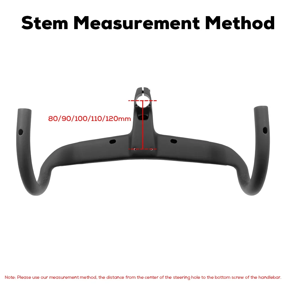 Full Carbon Fiber Bicycle Cockpit, Road Bike Internal Cable Integrated Handlebar Di2 With Mount & Spacer, Clip Diameter 28.6mm