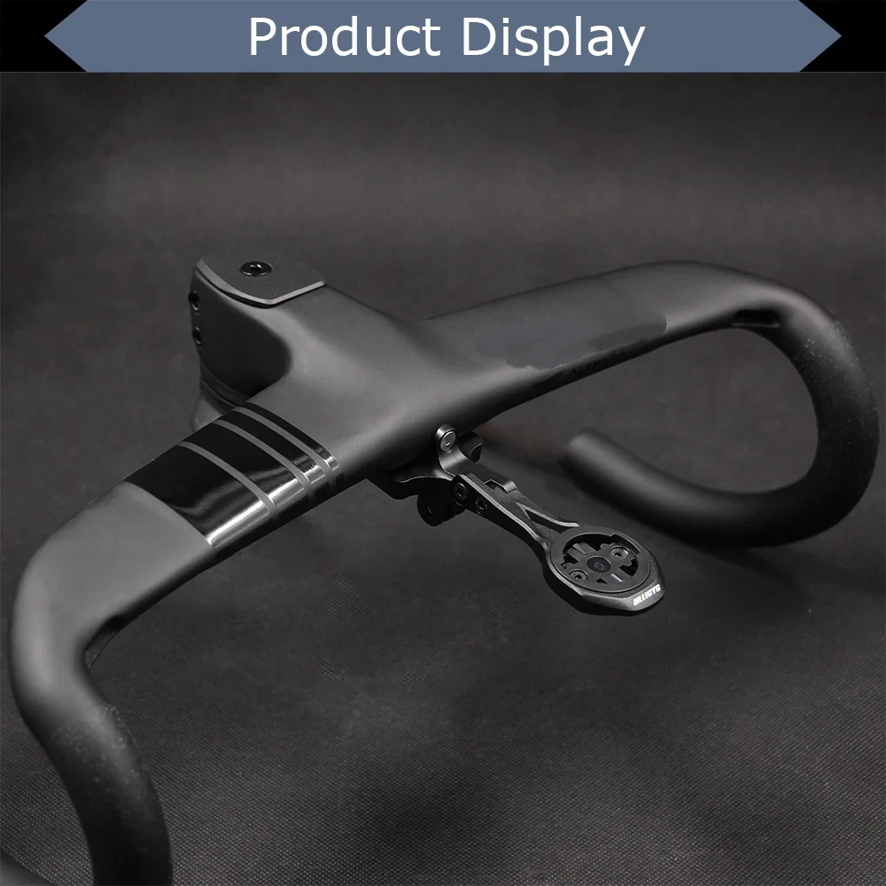 Full Carbon Fiber Bicycle Cockpit, Road Bike Internal Cable Integrated Handlebar Di2 With Mount & Spacer, Clip Diameter 28.6mm