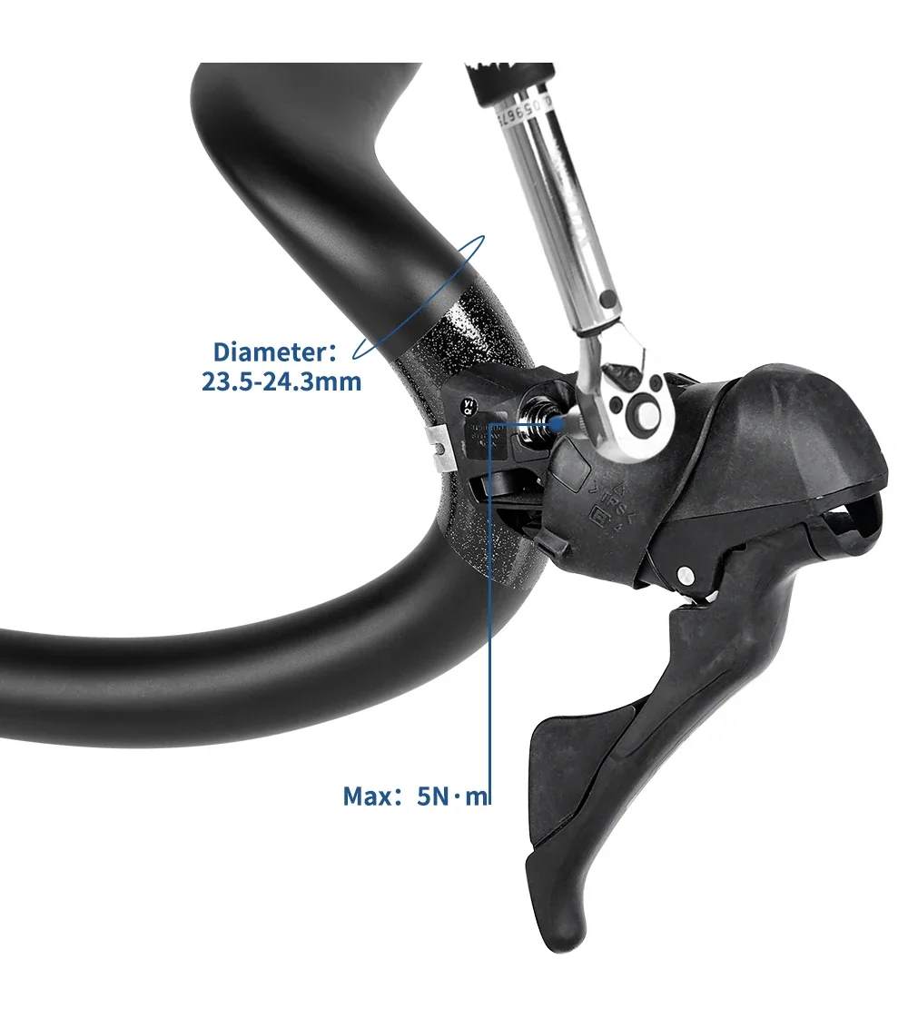 Full Carbon Fiber Bicycle Cockpit, Road Bike Internal Cable Integrated Handlebar Di2 With Mount & Spacer, Clip Diameter 28.6mm