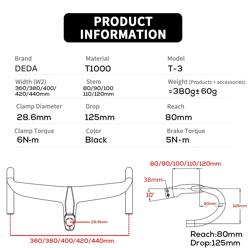 Full Carbon Fiber Bicycle Cockpit, Road Bike Internal Cable Integrated Handlebar Di2 With Mount & Spacer, Clip Diameter 28.6mm