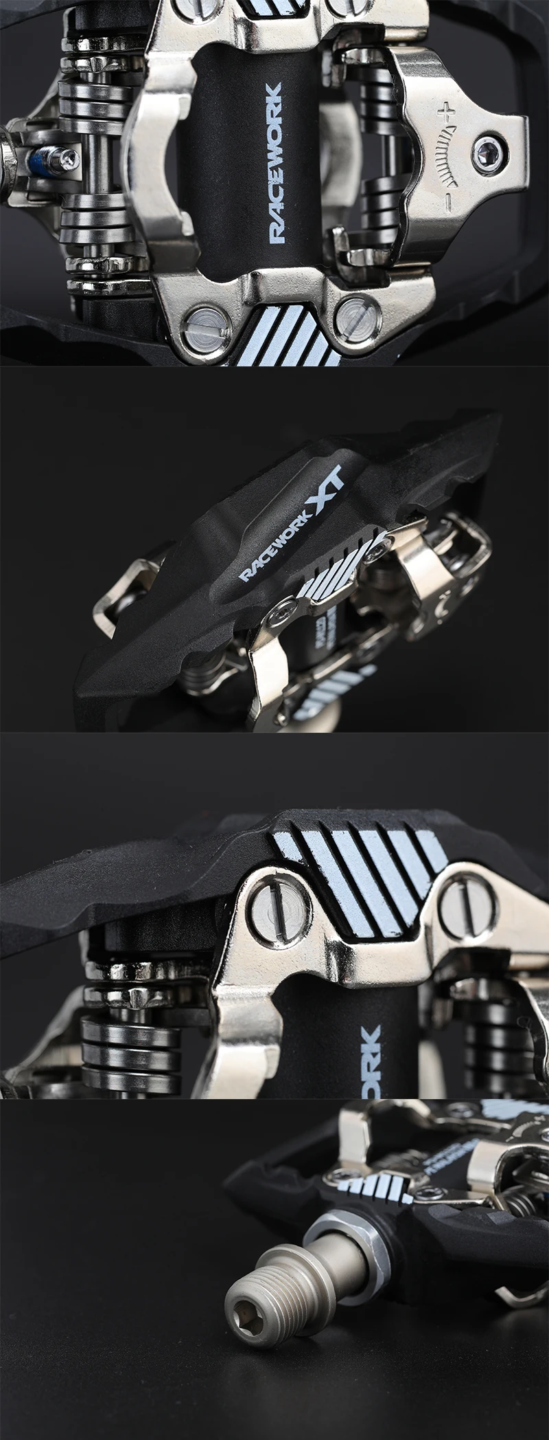 RACEWORK M8020 Pedal MTB Self-Locking Pedal For SPD System Mountain Bike Pedals With Cleat For Shimano