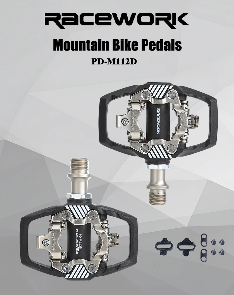 RACEWORK M8020 Pedal MTB Self-Locking Pedal For SPD System Mountain Bike Pedals With Cleat For Shimano