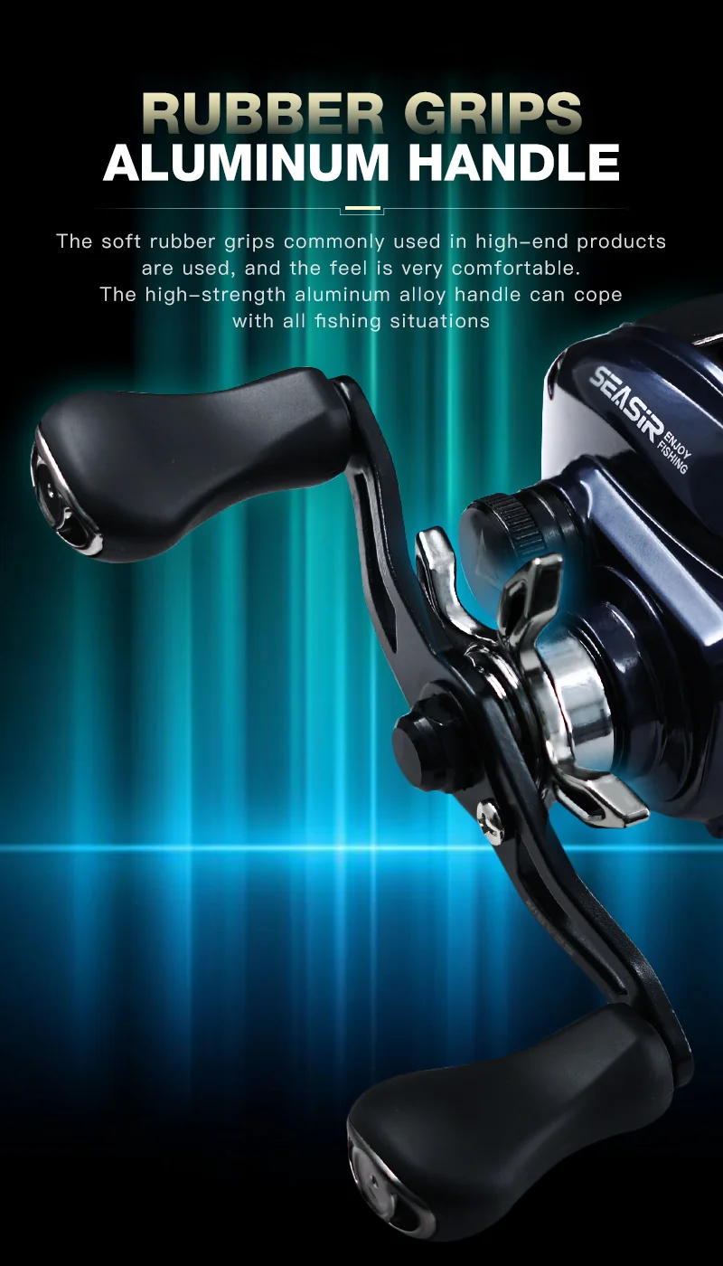 Seasir Vortex 149g Baitcasting Reel 7.0:1 High Speed Gear Ratio 5+1BB Max Drag 8kg Fresh Saltwater Fishing Coil