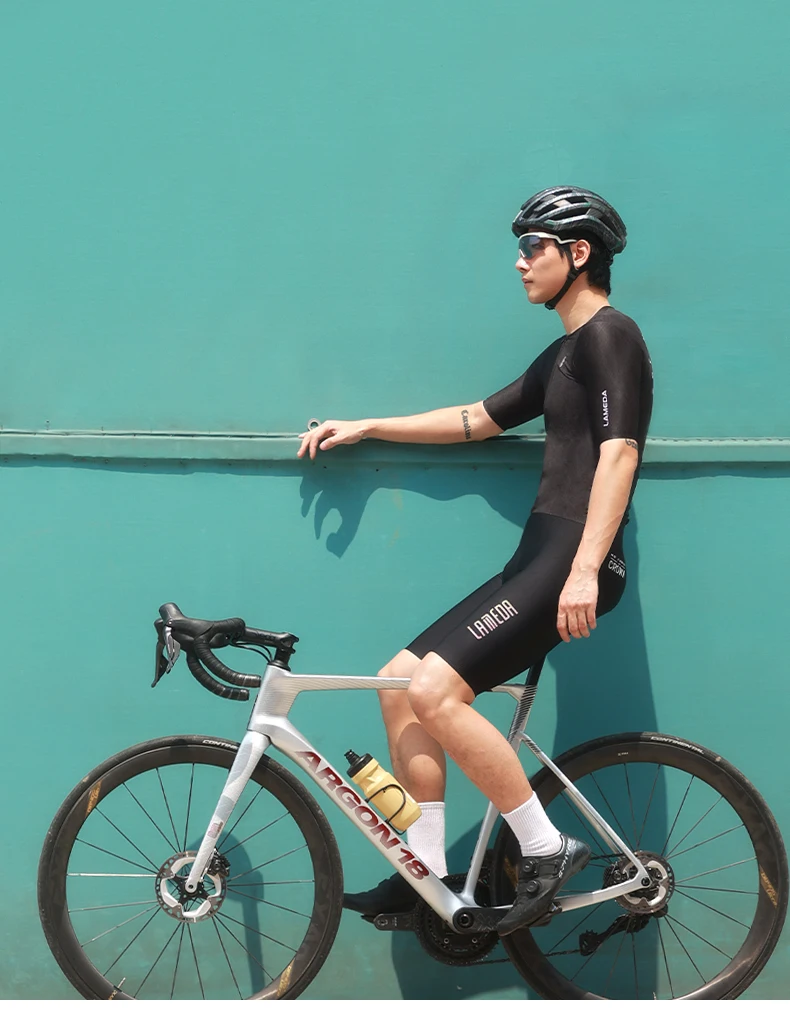 LAMEDA Pro Cycling Short Sleeve Jersey Men Breathable Quick-Dry Bike Clothing MTB Cycling Jersey Comfortable Fit for Road Bike
