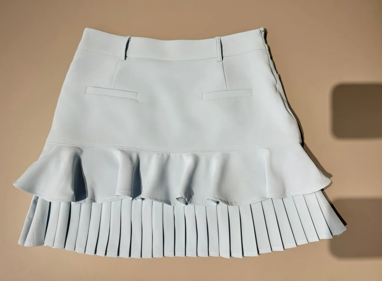 PL New Golf Clothes Women Ruffle Sleeveless V-Neck T-shirt Ladies Fly Sleeve Slim Tank Top High Waist Pleated Tennis Skirts Golf