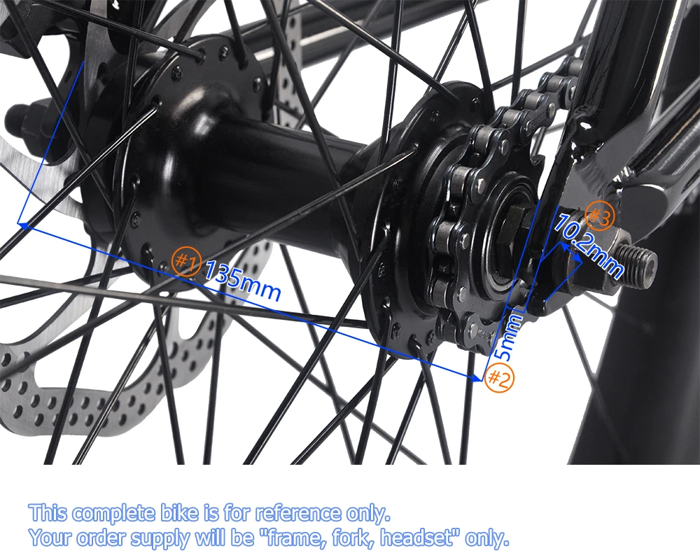 Funsea 29 Inch BMX Cruiser Frameset Wheelie Stunt Bike 1020 Steel with Free Headset Fork Spacer Bomma for Cycling Enthusiasts