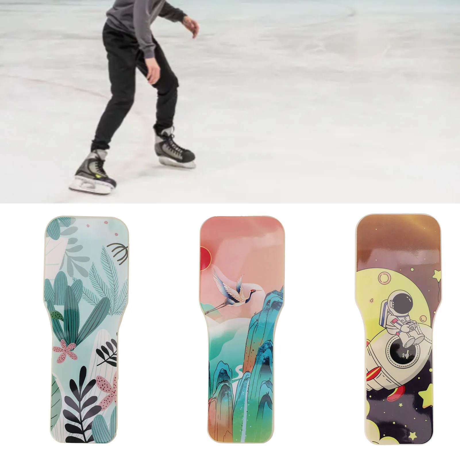 Ice Skating Warm Up Tool Lightweight Plastic Stylish Balance Training Ice Skating Turning Board Portable for Practice