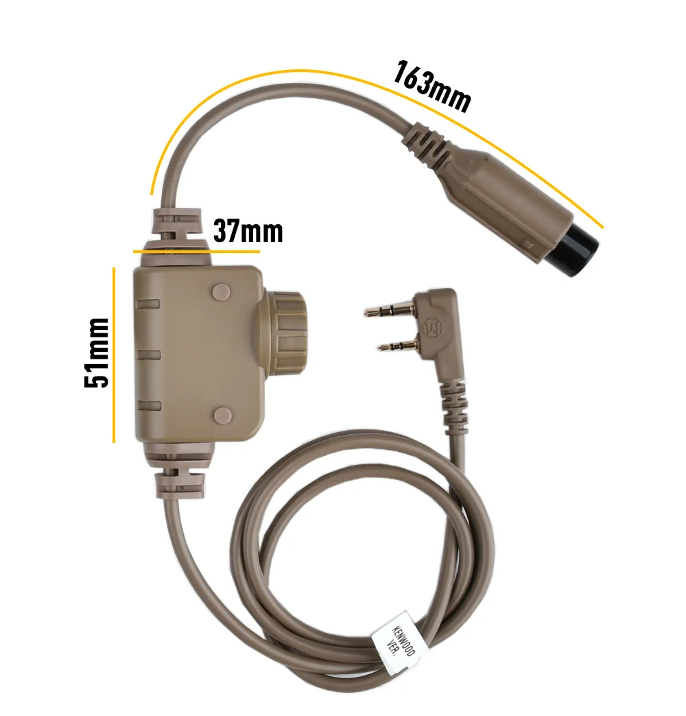 Tactical NEW RAC PTT Military Version WADSN Headset COMTA WST TAC-SKY Earphone Hunting Headphone Baofeng Kenwood 7.0mm Plug PTT