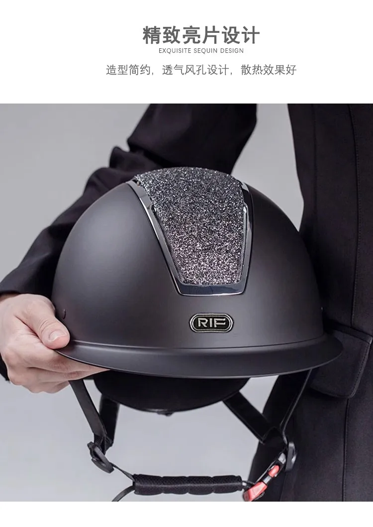 Rif Equestrian Helmet Equestrian Sports Horse Riding Helmet Breathable Adjustable Riding Helmet Children's Riding Equipment Horse Riding Safety Protective Helmet