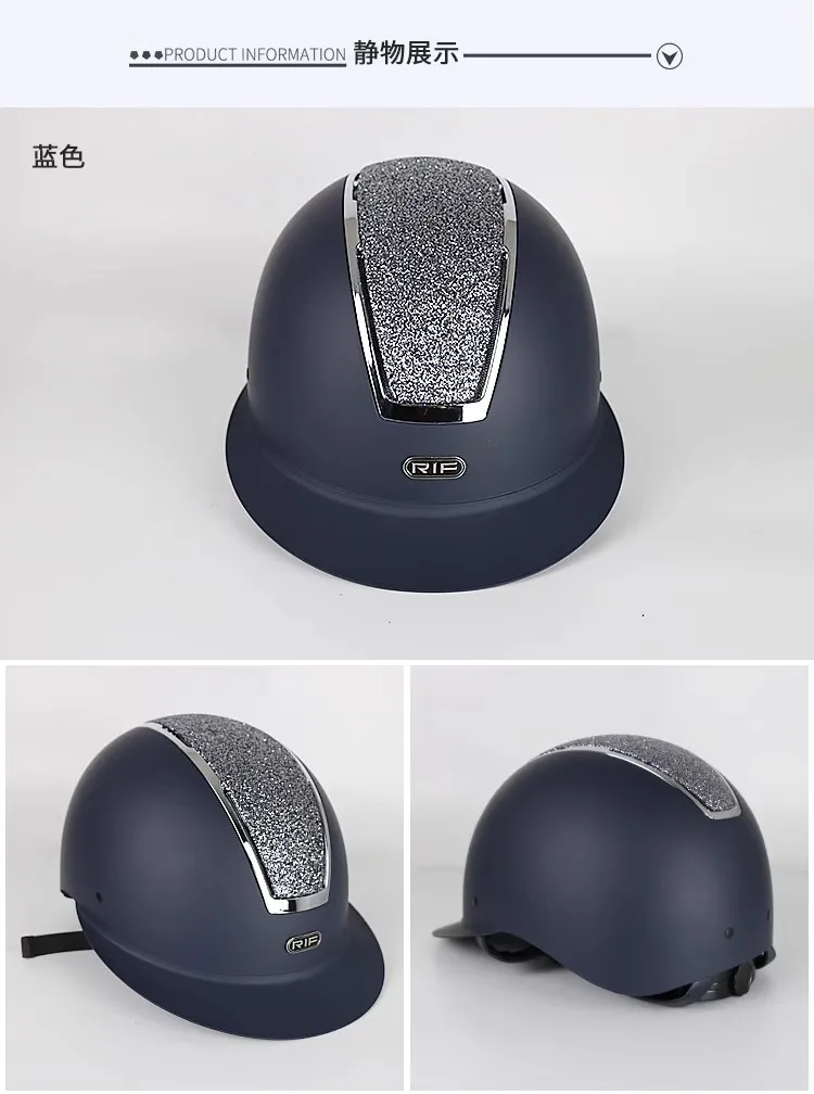 Rif Equestrian Helmet Equestrian Sports Horse Riding Helmet Breathable Adjustable Riding Helmet Children's Riding Equipment Horse Riding Safety Protective Helmet
