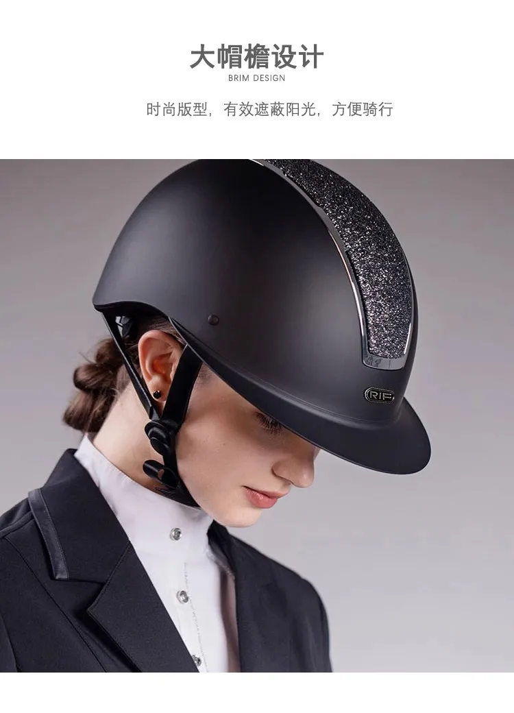 Rif Equestrian Helmet Equestrian Sports Horse Riding Helmet Breathable Adjustable Riding Helmet Children's Riding Equipment Horse Riding Safety Protective Helmet