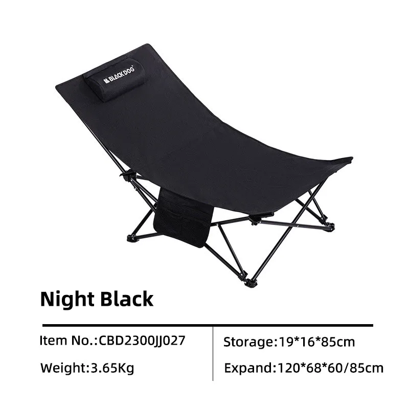 Blackdog Outdoor Folding Recliner Fishing Chair With Cotton Pillow Nap Chair Home Leisure Lazy Chair Portable Storage Camping