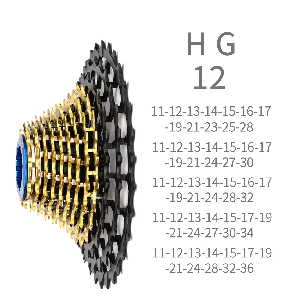 ZTTO Ultraight 11 12 Speed Road Bike Cassette 11s 12s 11-28/30/32/34/36T ULT Sprocket 11s 34T Gold Flywheel 11V 12V Gravel K7 HG