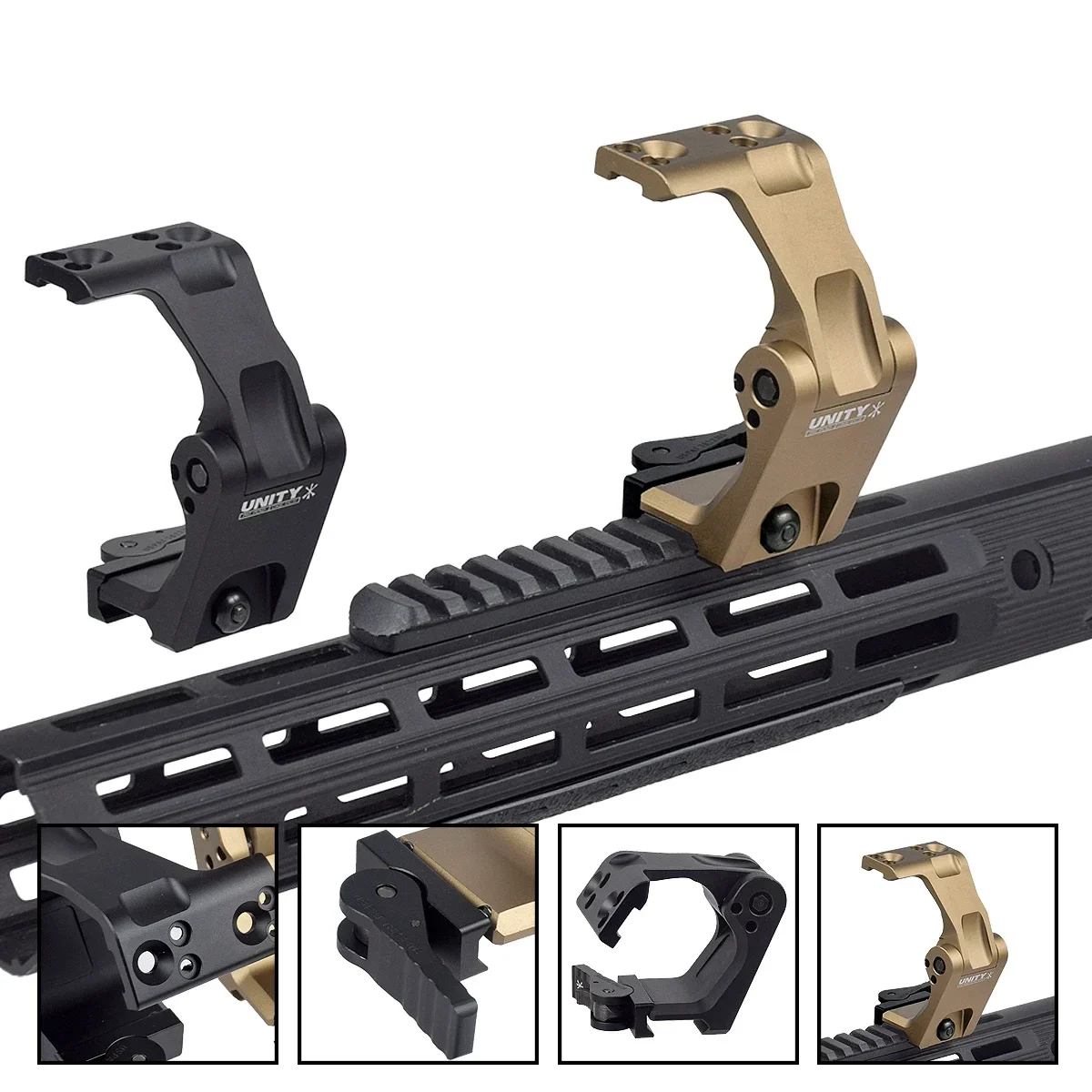 Unity Fast Mount G33 G43 G45 Scope Mounts FTC 3X 6x Magnifier With QD Lever 2.26" 2.91"Optical Height G23 G30 6X-MAG-1 MOUNT