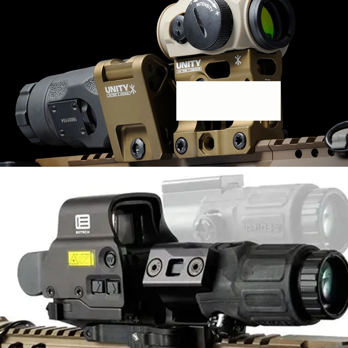 Unity Fast Mount G33 G43 G45 Scope Mounts FTC 3X 6x Magnifier With QD Lever 2.26" 2.91"Optical Height G23 G30 6X-MAG-1 MOUNT