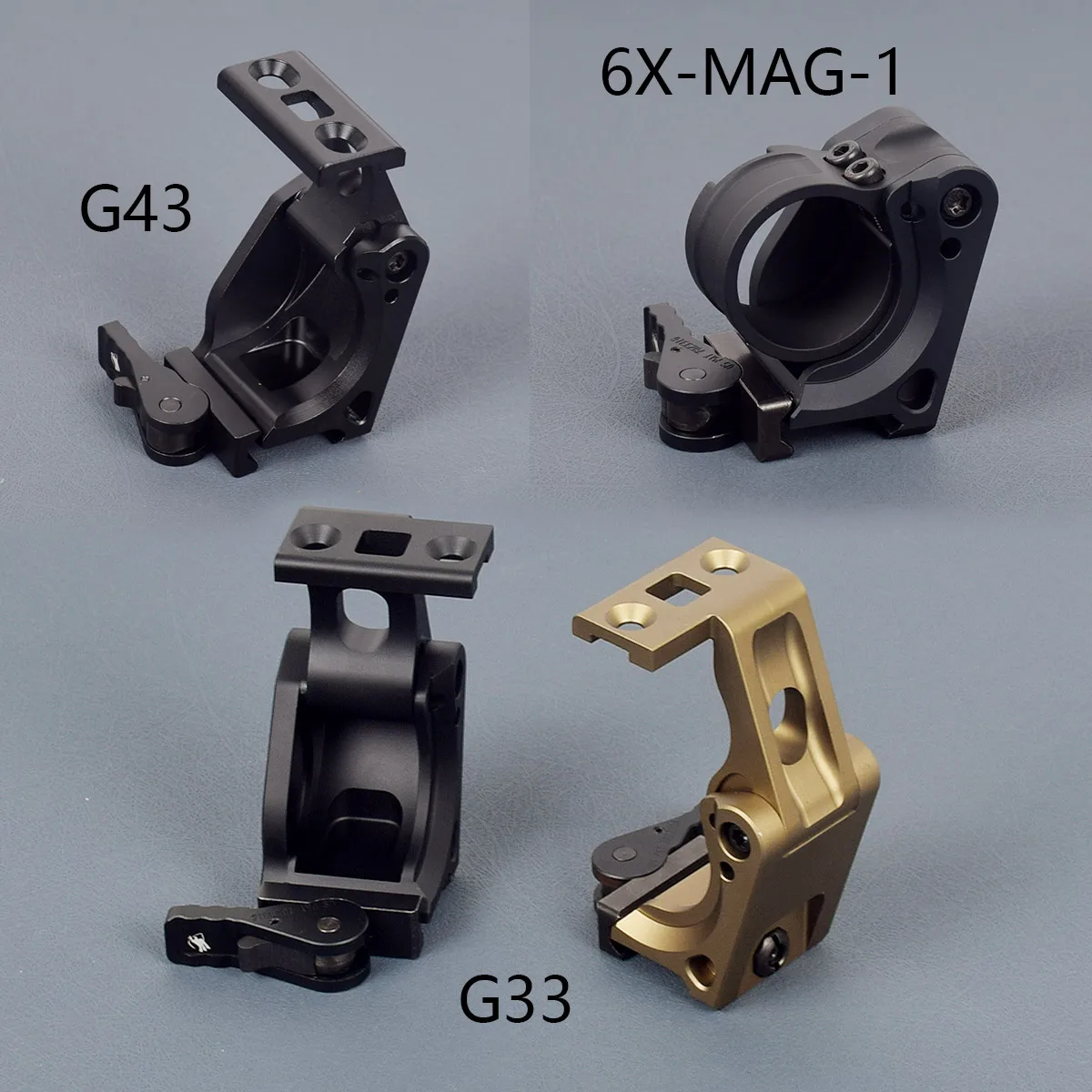Unity Fast Mount G33 G43 G45 Scope Mounts FTC 3X 6x Magnifier With QD Lever 2.26" 2.91"Optical Height G23 G30 6X-MAG-1 MOUNT