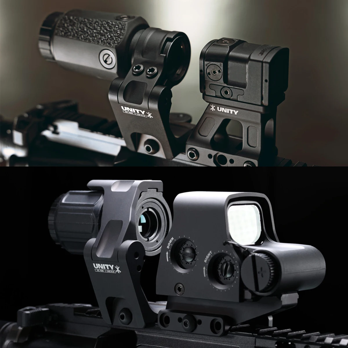 Unity Fast Mount G33 G43 G45 Scope Mounts FTC 3X 6x Magnifier With QD Lever 2.26" 2.91"Optical Height G23 G30 6X-MAG-1 MOUNT