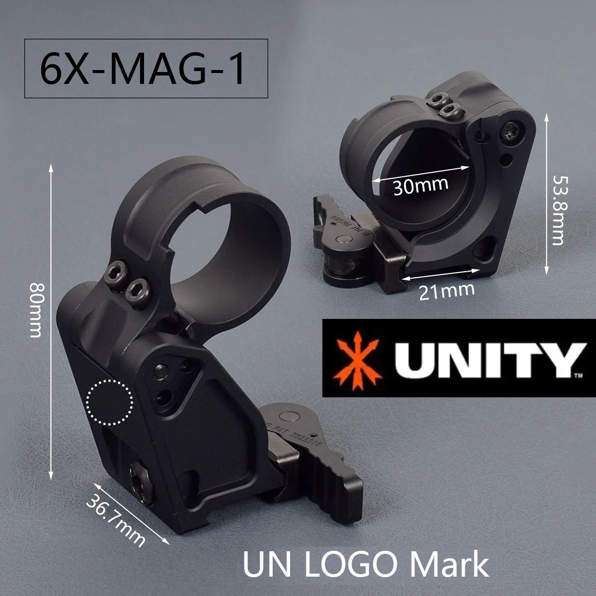 Unity Fast Mount G33 G43 G45 Scope Mounts FTC 3X 6x Magnifier With QD Lever 2.26" 2.91"Optical Height G23 G30 6X-MAG-1 MOUNT
