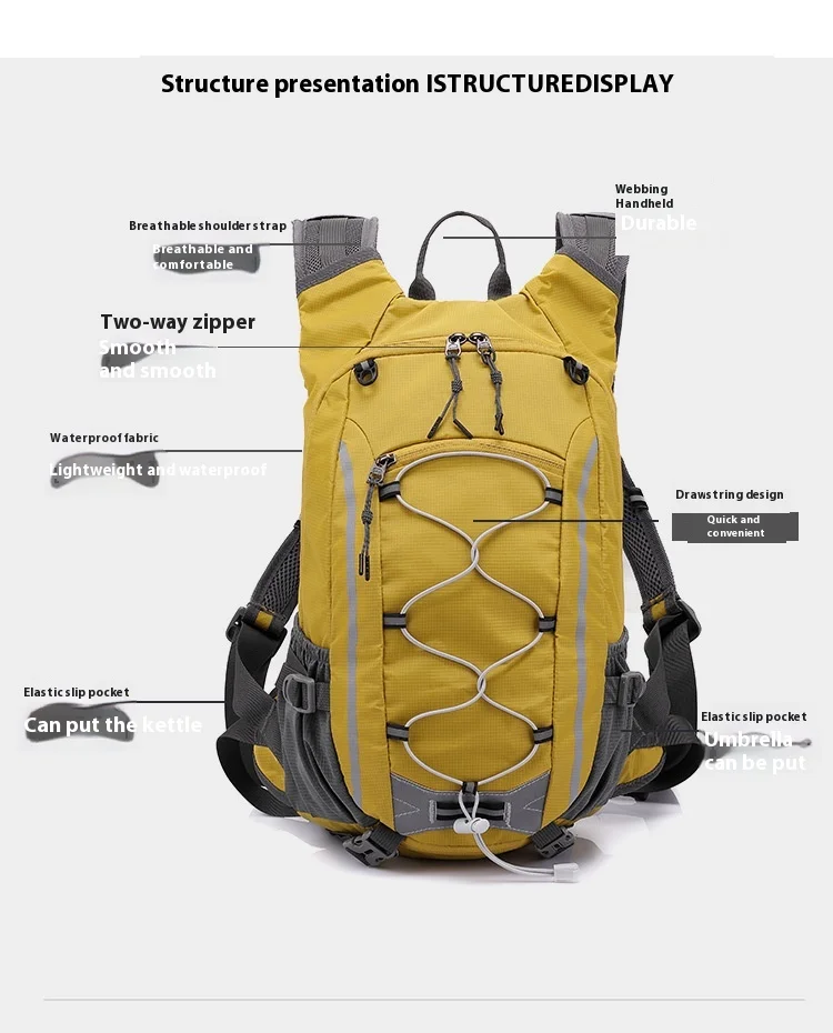 New Outdoor 20L Hiking Backpack Bag Women's and Men's Cross-Country Running Cycling Vest Lightweight Backpack Nylon