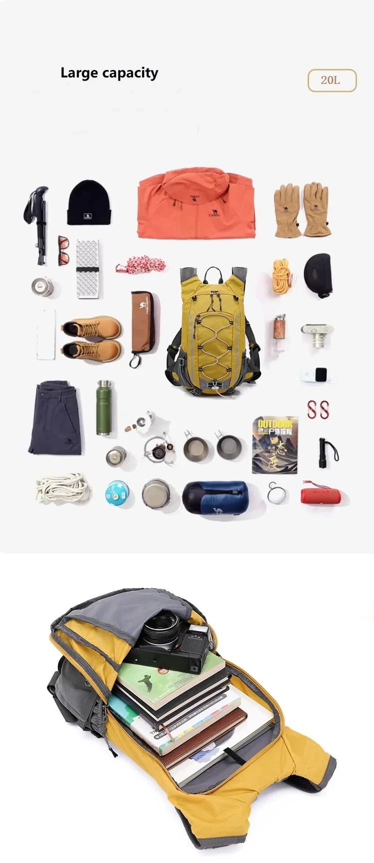 New Outdoor 20L Hiking Backpack Bag Women's and Men's Cross-Country Running Cycling Vest Lightweight Backpack Nylon