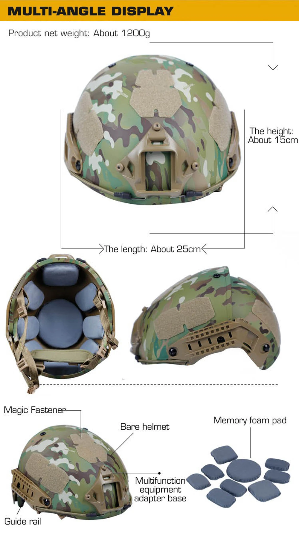 Tactical AF Helmet Shooting Training Air Force Helmet Airsoft Paintball Protective Helmet High Quality Thicking Camo CS Gear