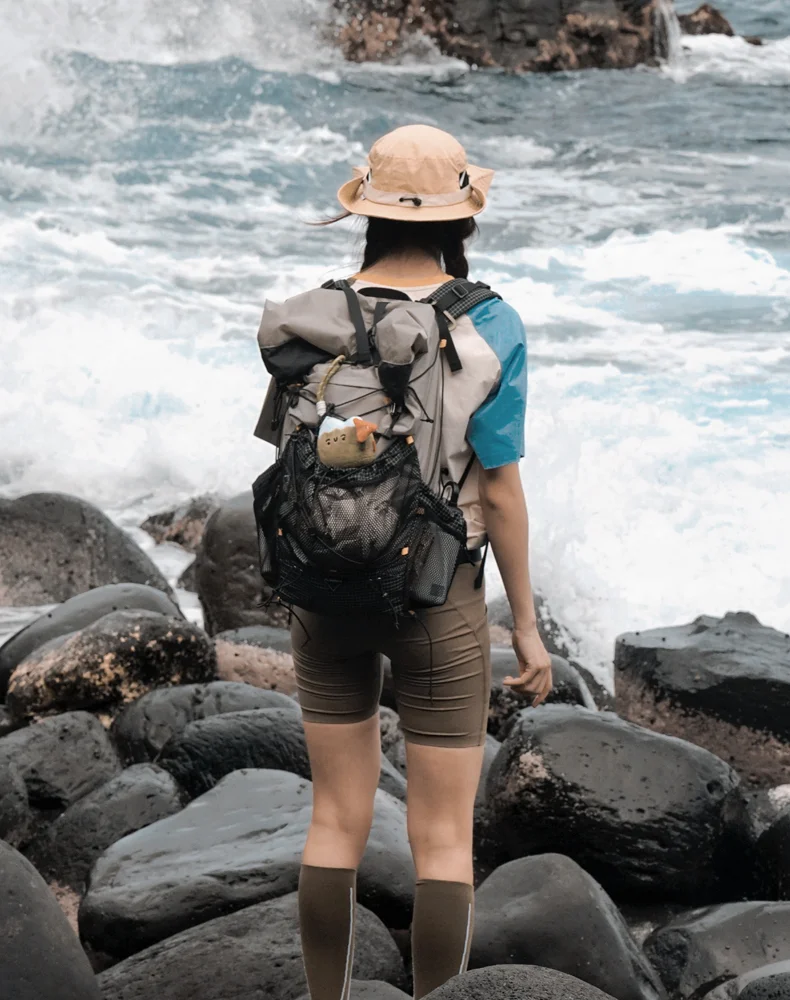 BISINNA Camping Backpack 25+10L Ultralight Travel Bag for Men Women Large Capacity Outdoor Sports Climbing Hiking Backpack