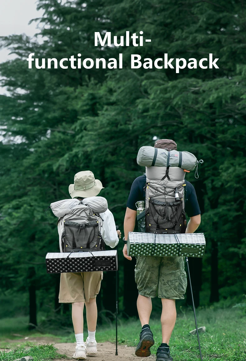 BISINNA Camping Backpack 25+10L Ultralight Travel Bag for Men Women Large Capacity Outdoor Sports Climbing Hiking Backpack