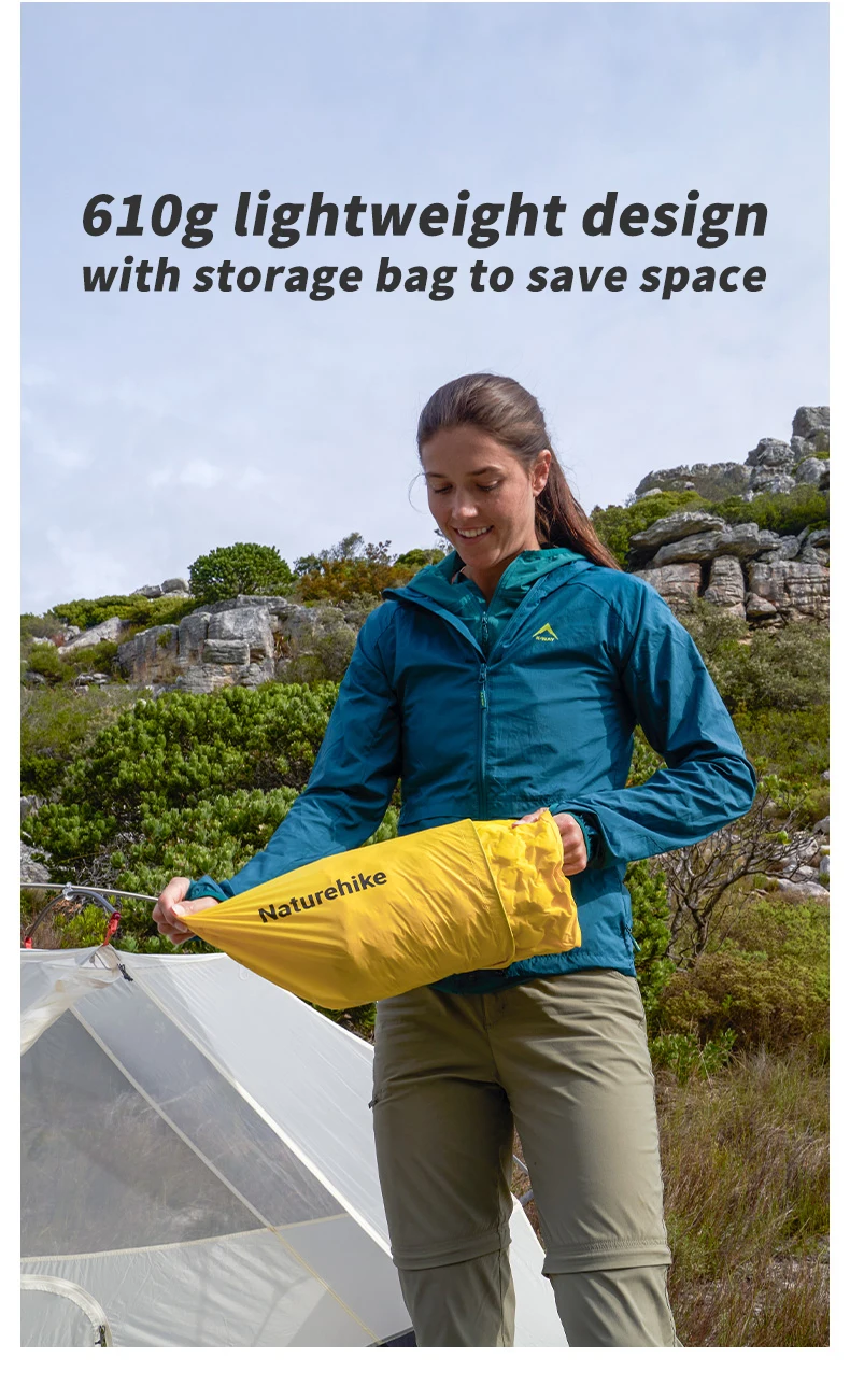Naturehike R 3.5 Self-inflating Mattress Folding Inflatable Foam Sleeping Pad 20D Nylon TPU Camping Mat Lightweight Beach Travel