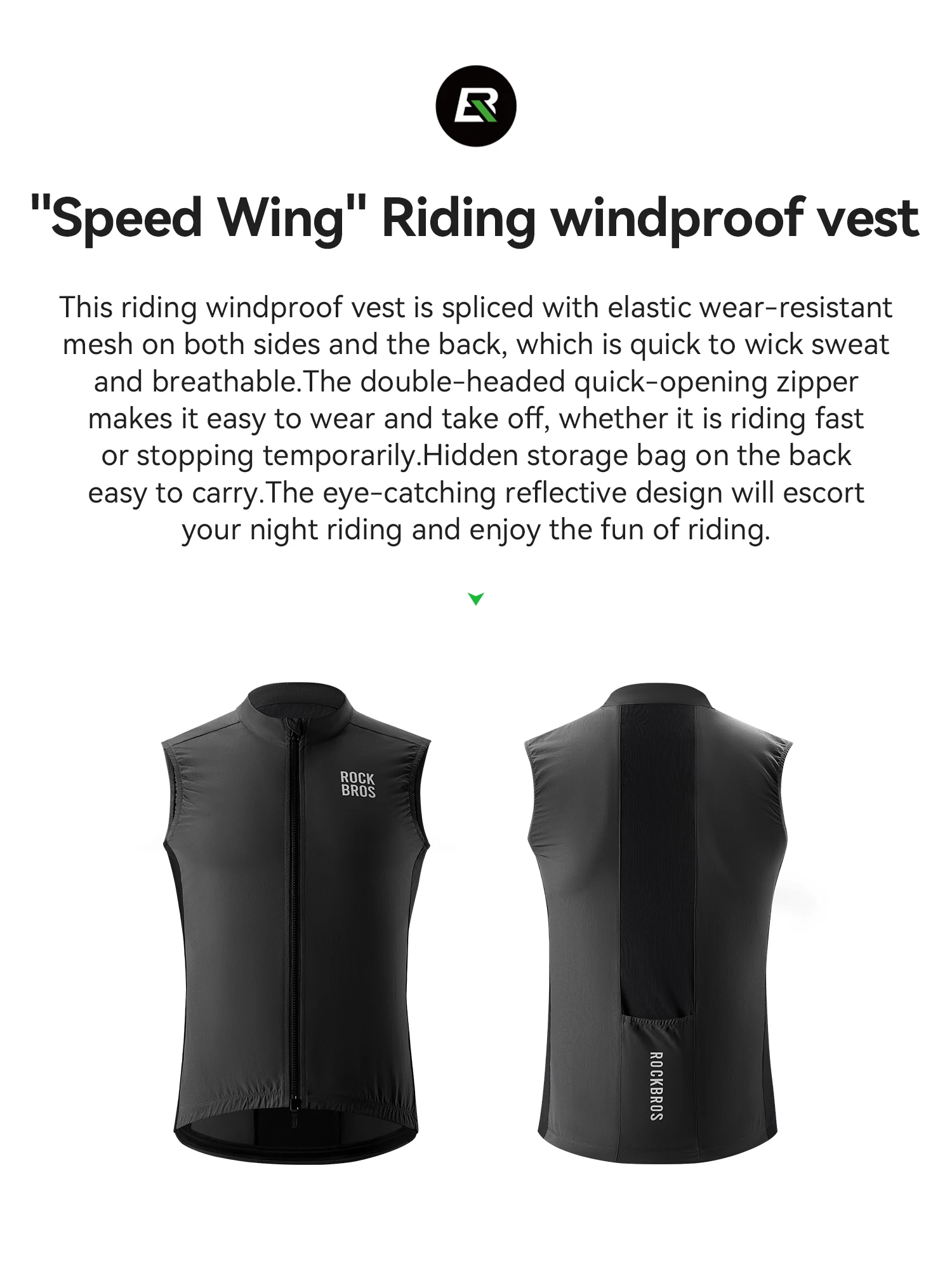 ROCKBROS Cycling Vest Breathable Windproof Bicycle Vest Sun protection Lightweight Ciclismo Mtb Bike Sleeveless Vest Men Women