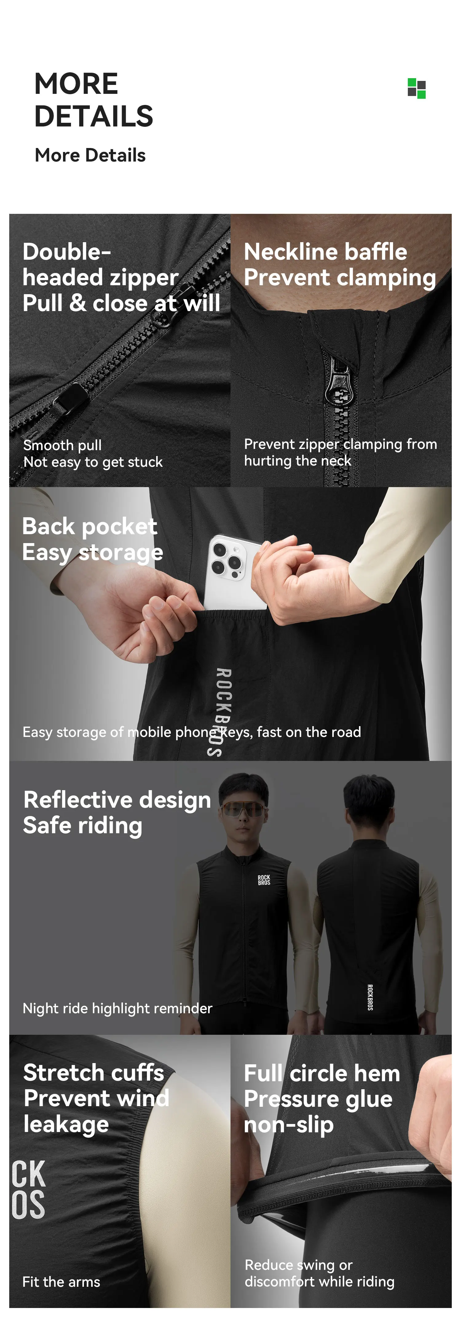ROCKBROS Cycling Vest Breathable Windproof Bicycle Vest Sun protection Lightweight Ciclismo Mtb Bike Sleeveless Vest Men Women