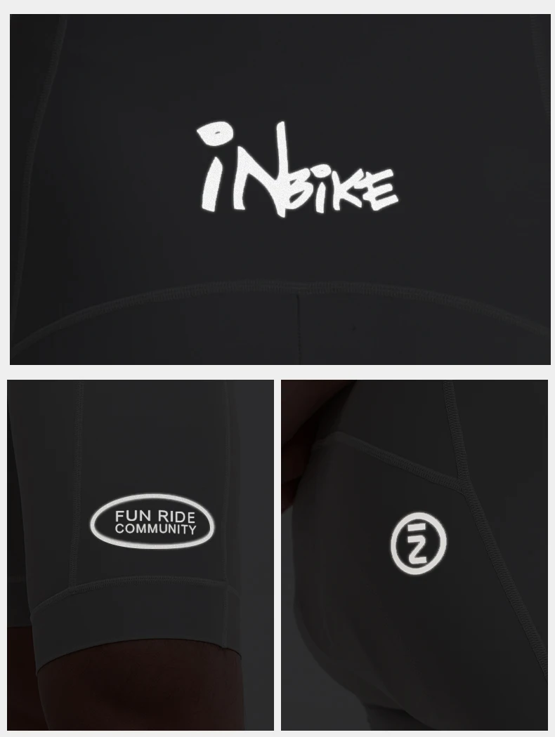 INBIKE Men's Cycling Bib Shorts High Waist Breathable with Padded for Road Bike Spring Summer Cycling Clothing Man with Pockets