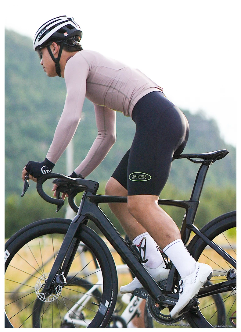 INBIKE Men's Cycling Bib Shorts High Waist Breathable with Padded for Road Bike Spring Summer Cycling Clothing Man with Pockets