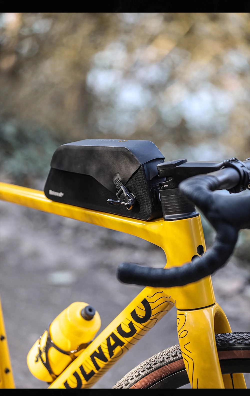 Rhinowalk Bike Top Tube Bag Magnetic Flip for MTB Road Gravel Bicycle Accessories,waterproof Bike Bag