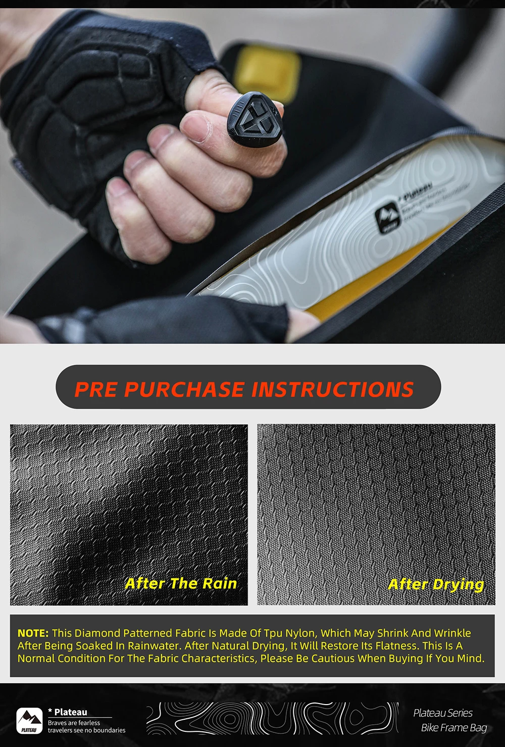 Rhinowalk Bike Top Tube Bag Magnetic Flip for MTB Road Gravel Bicycle Accessories,waterproof Bike Bag