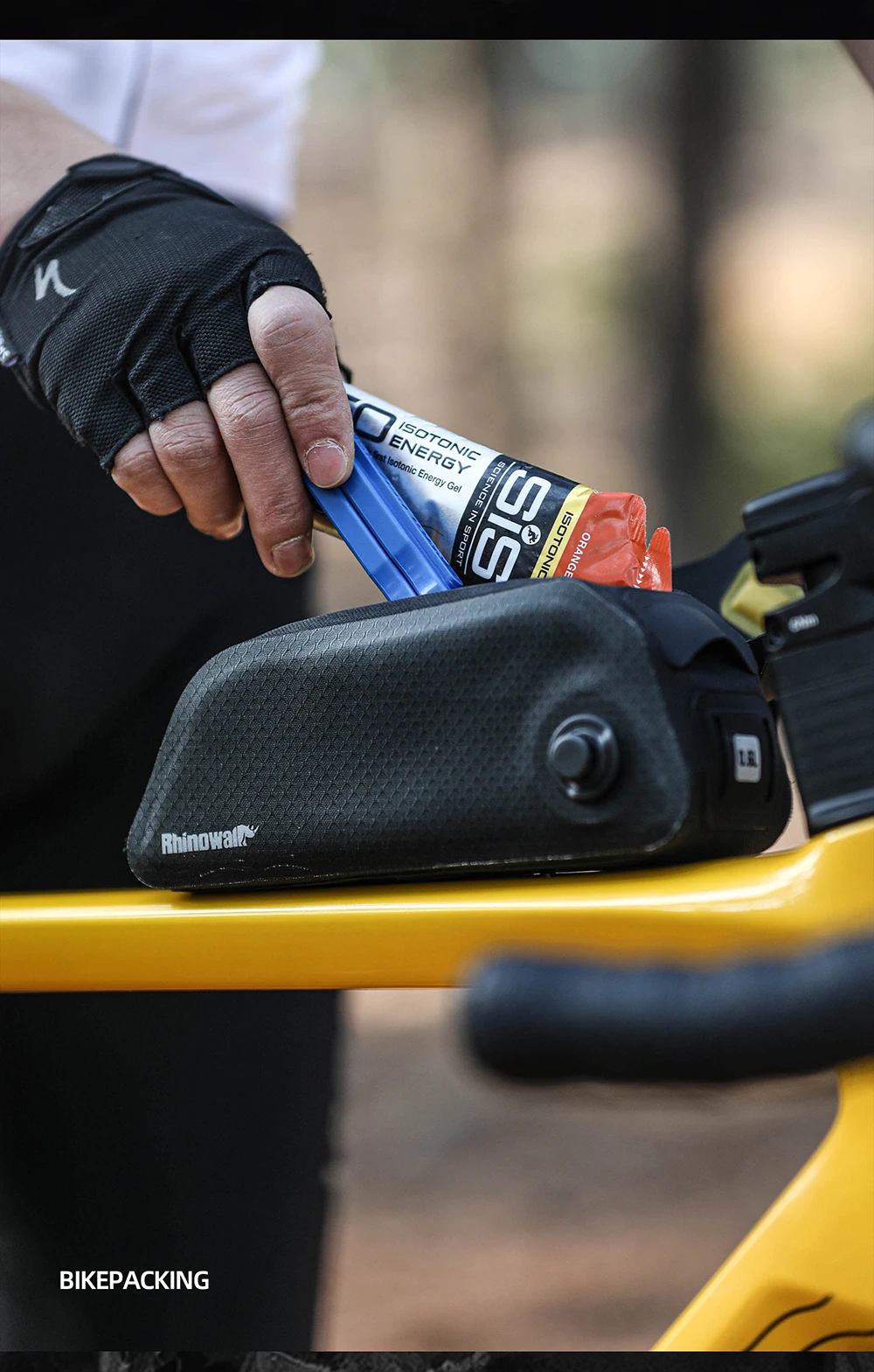 Rhinowalk Bike Top Tube Bag Magnetic Flip for MTB Road Gravel Bicycle Accessories,waterproof Bike Bag