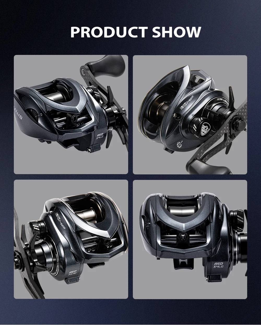 SOLOKING ASHMOON Alloy Baitcasting Reel Ultralight BFS Long Casting Reel 6.3/7.1/8.1 Gear Ratio 6KG Drag Power Fishing Reel