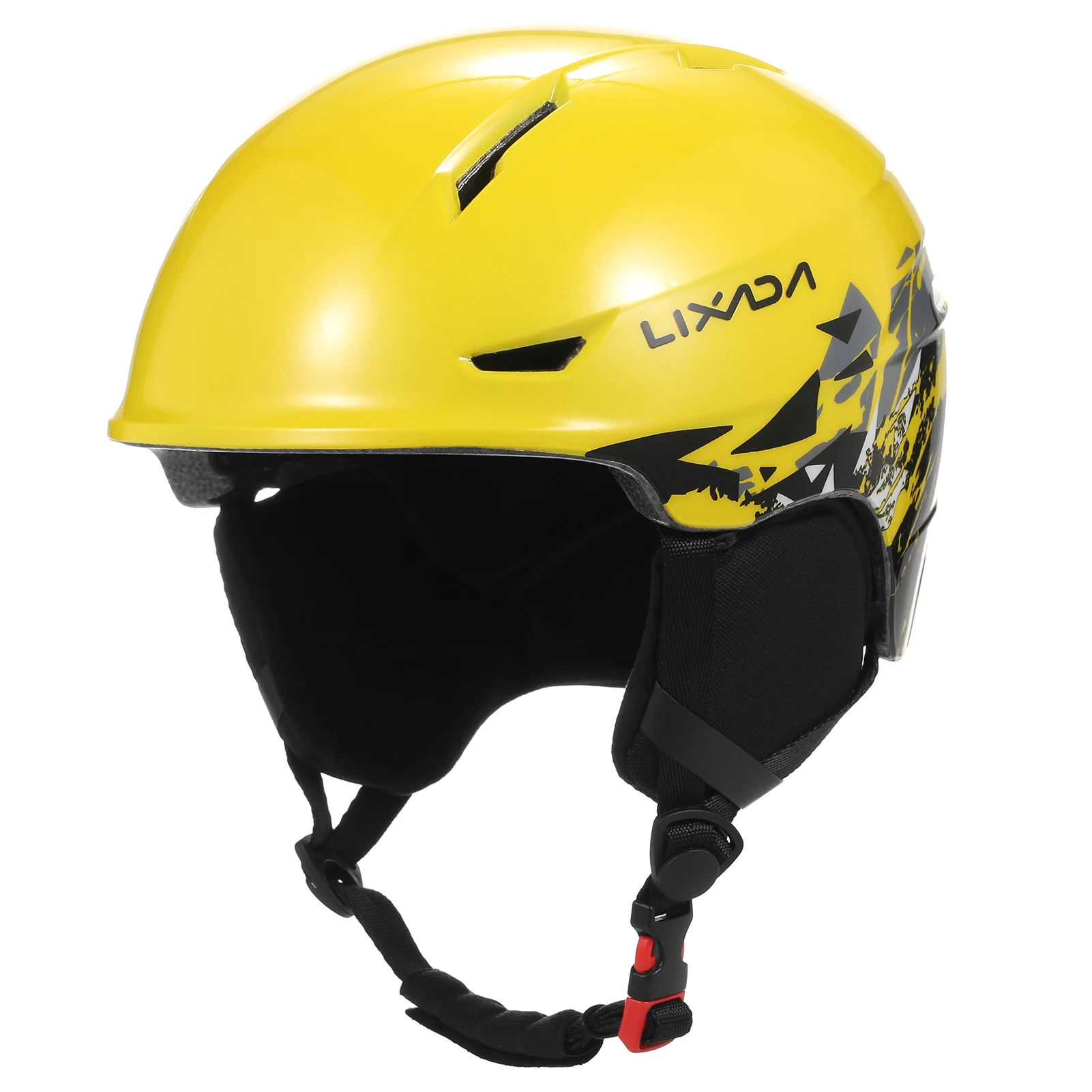 Lixada Snowboard Helmet with Detachable Earmuff Men Women Safety Skiing Helmet with Goggle Fixed Strap Skiing Helmet