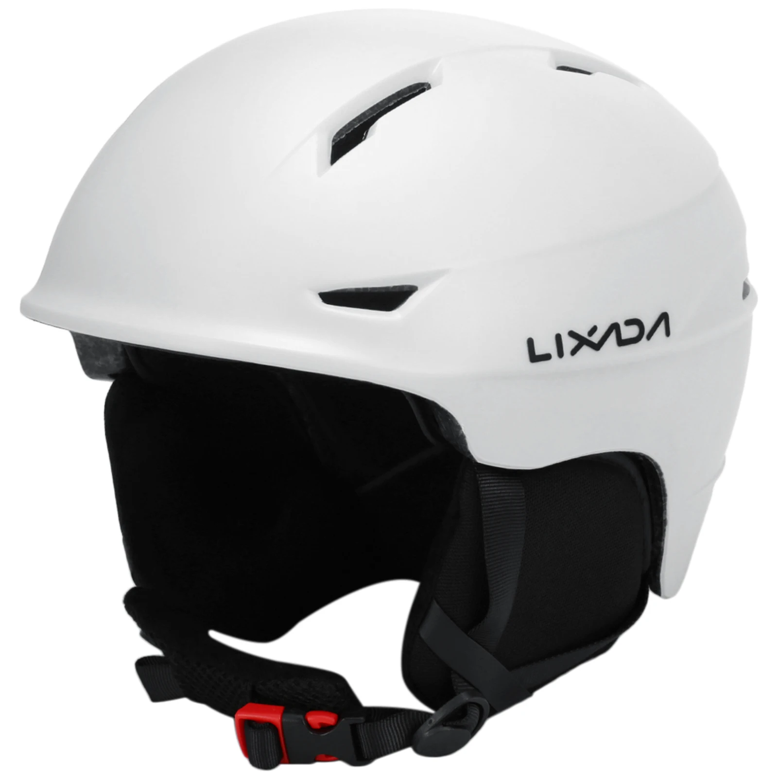 Lixada Snowboard Helmet with Detachable Earmuff Men Women Safety Skiing Helmet with Goggle Fixed Strap Skiing Helmet