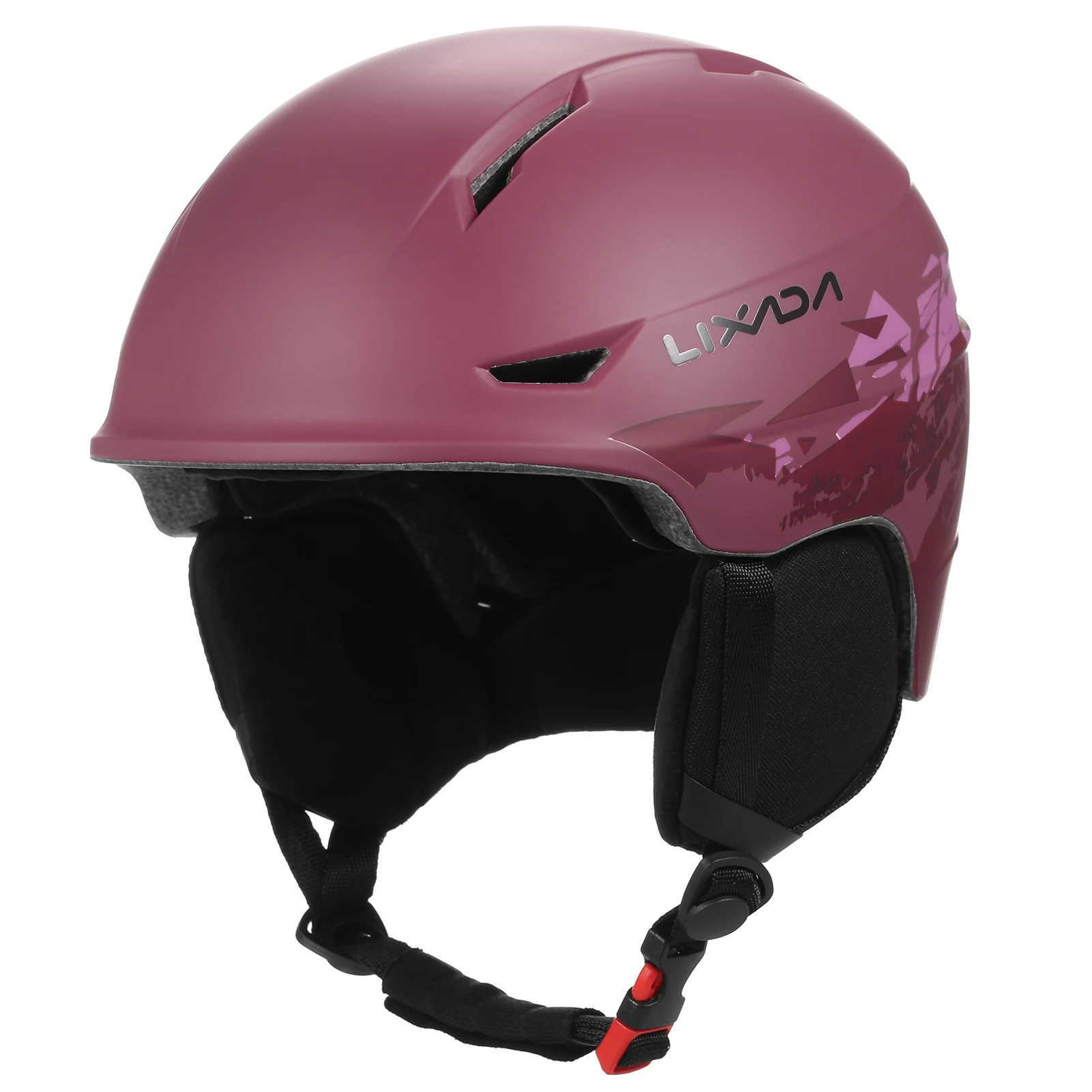 Lixada Snowboard Helmet with Detachable Earmuff Men Women Safety Skiing Helmet with Goggle Fixed Strap Skiing Helmet