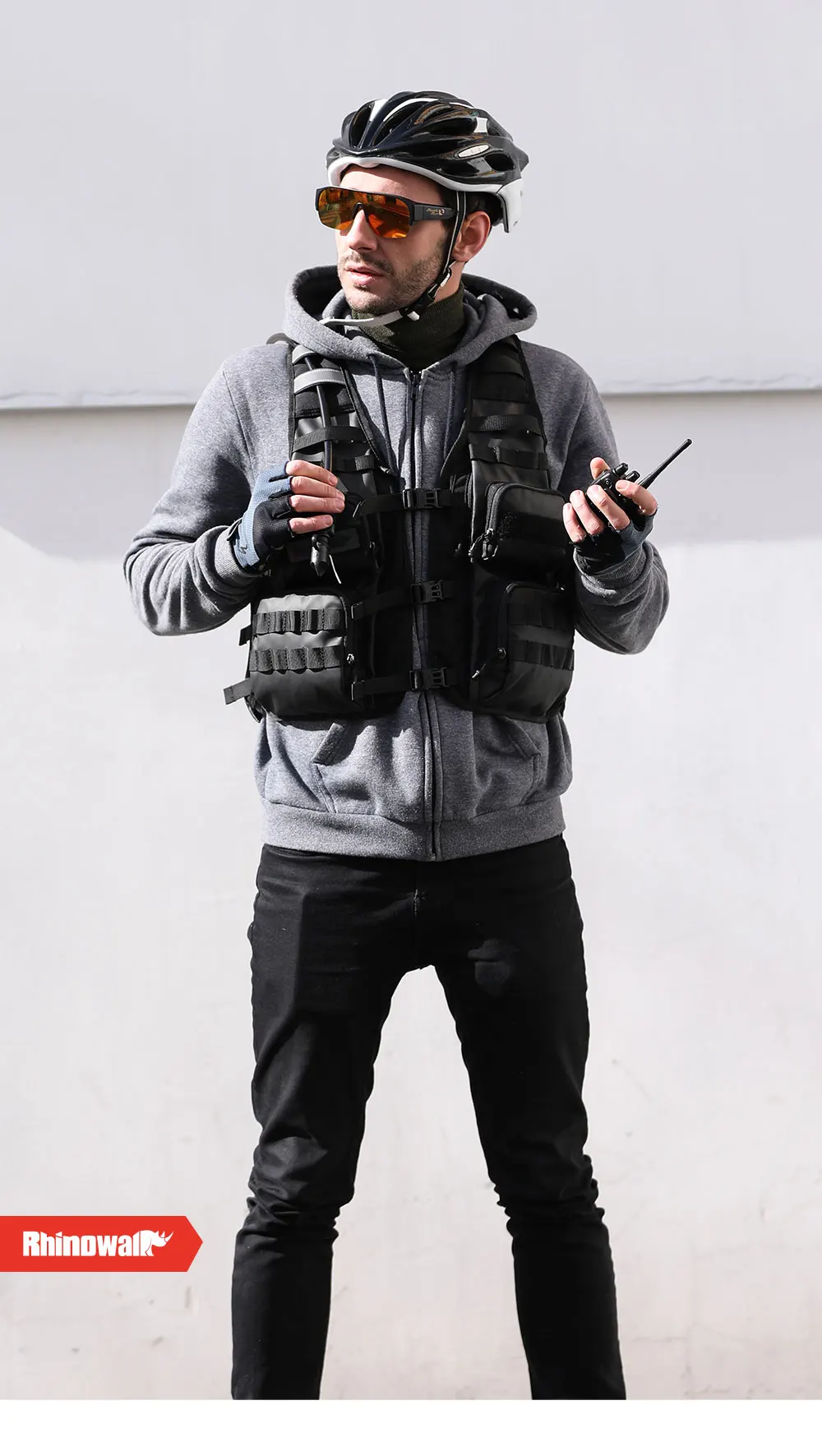 Rhinowalk Motorcycle Backpack Vest Universal Cycling Riding Outdoor Portable Traveling Sporting Pack With Helmet Net