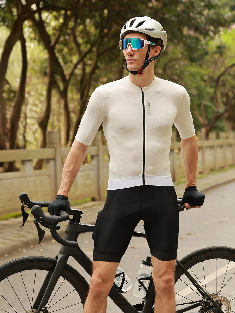 X-Tiger Cycling Jersey Man Set Summer Men's Bicycle Cycling Set Road Bike MTB Men Bike Bib Short Suit Quick-Dry Breathable 2025