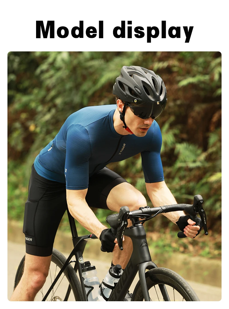 X-Tiger Cycling Jersey Man Set Summer Men's Bicycle Cycling Set Road Bike MTB Men Bike Bib Short Suit Quick-Dry Breathable 2025
