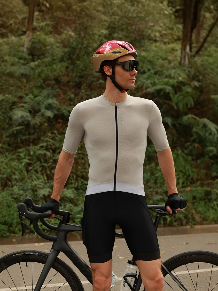 X-Tiger Cycling Jersey Man Set Summer Men's Bicycle Cycling Set Road Bike MTB Men Bike Bib Short Suit Quick-Dry Breathable 2025