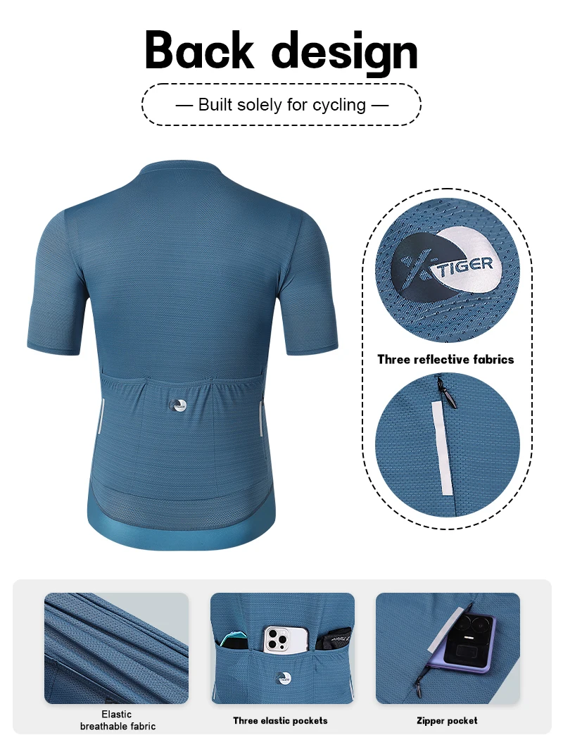 X-Tiger Cycling Jersey Man Set Summer Men's Bicycle Cycling Set Road Bike MTB Men Bike Bib Short Suit Quick-Dry Breathable 2025