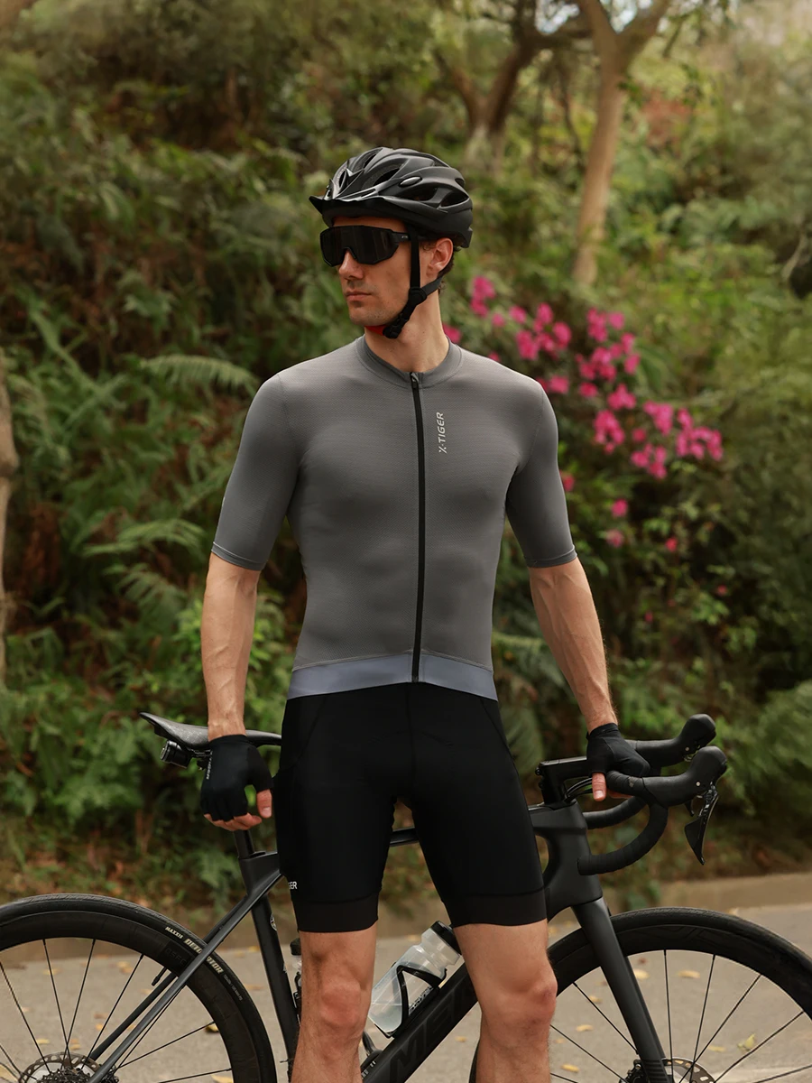 X-Tiger Cycling Jersey Man Set Summer Men's Bicycle Cycling Set Road Bike MTB Men Bike Bib Short Suit Quick-Dry Breathable 2025