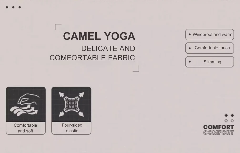 GOLDEN CAMEL Women's Sports Suit Fashion Slim Fitness Gym Two-piece Jogging Suit Stand Collar Casual Long Sleeve T-shirts Pants