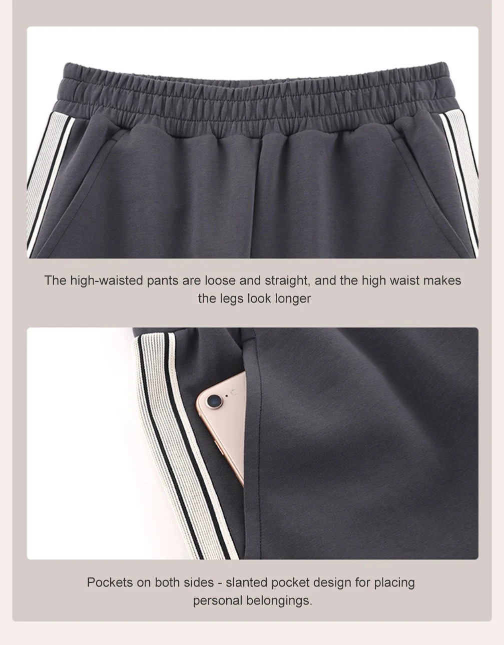 GOLDEN CAMEL Women's Sports Suit Fashion Slim Fitness Gym Two-piece Jogging Suit Stand Collar Casual Long Sleeve T-shirts Pants