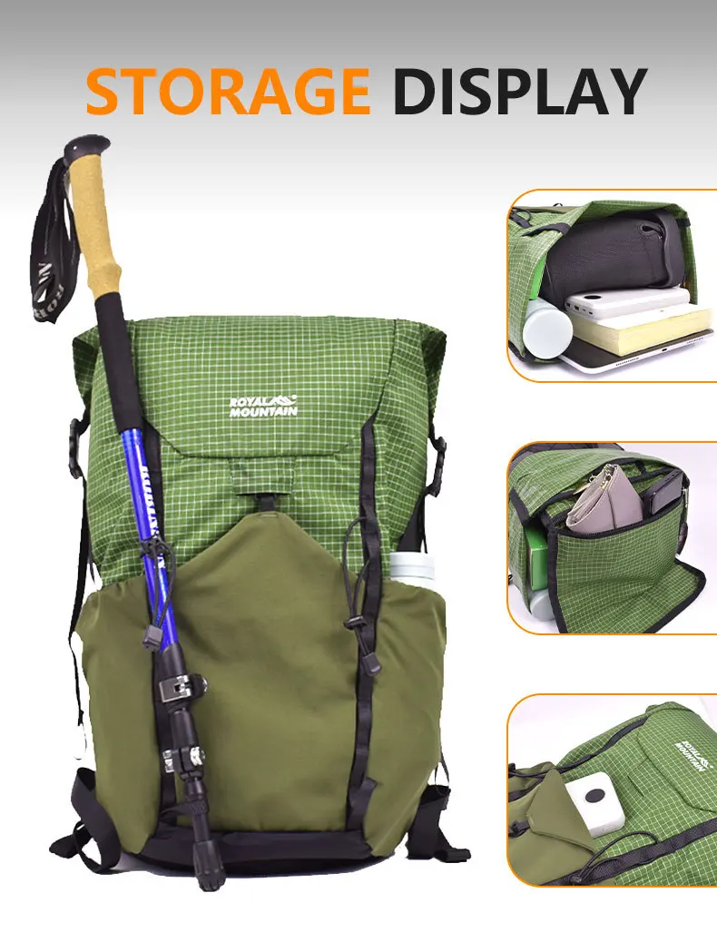 25L Ultralight Backpack UHMWPE XPAC Foldable Hiking Backpack - Anti-Slash Roll-Top Daypack Casual Trekking Rucksack Only 450g