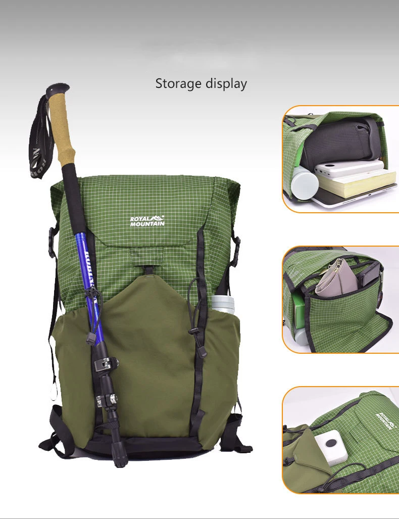 25L Ultralight Backpack UHMWPE XPAC Foldable Hiking Backpack - Anti-Slash Roll-Top Daypack Casual Trekking Rucksack Only 450g
